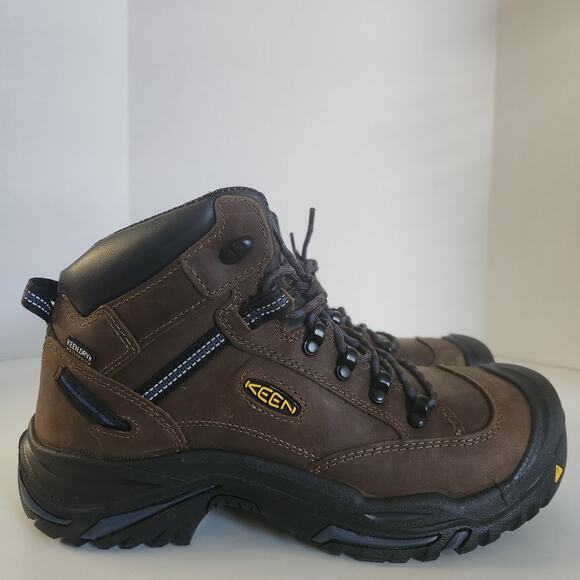 KEEN Utility Mens Work Boots, Bison/Ensign Blue, 10.5 Wide US - Picture 2 of 10